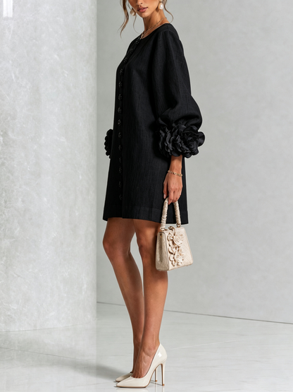Grace | Floral Button-Front Mini Dress