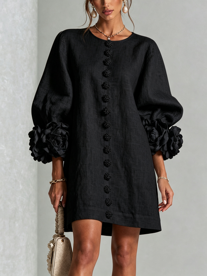 Grace | Floral Button-Front Mini Dress