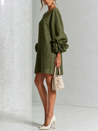 Grace | Floral Button-Front Mini Dress