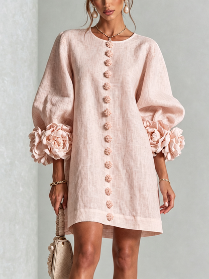Grace | Floral Button-Front Mini Dress