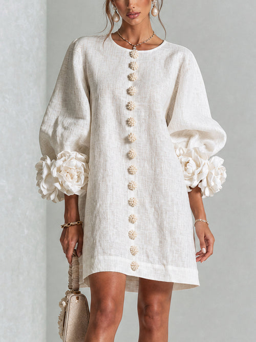Grace | Floral Button-Front Mini Dress