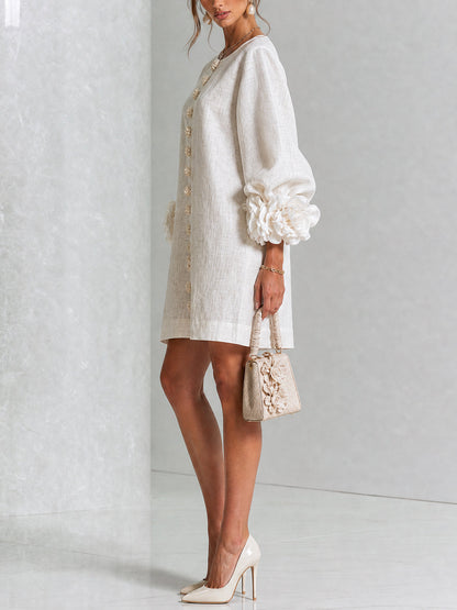 Grace | Floral Button-Front Mini Dress