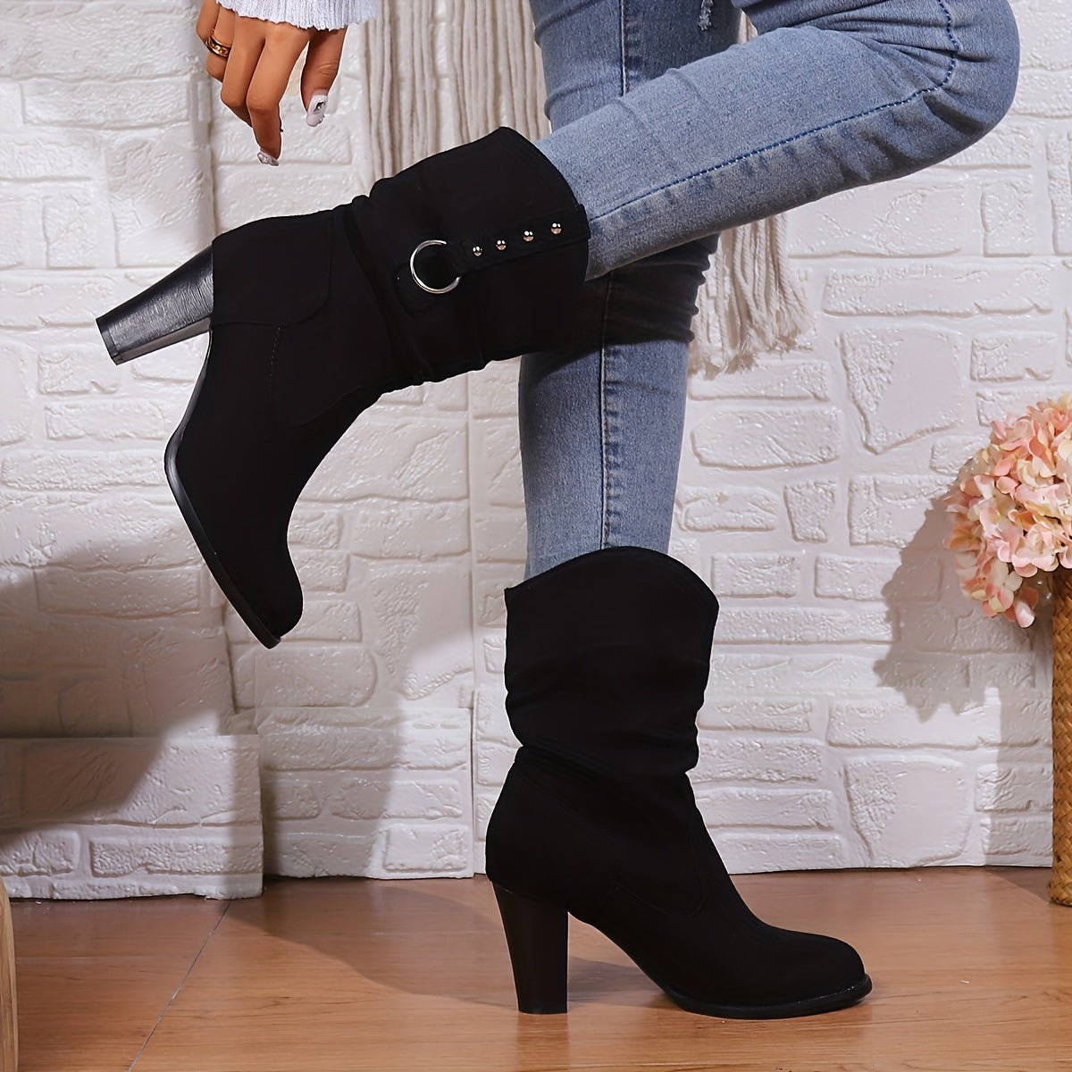 Georgina™ | Slouchy Western Ankle Boots