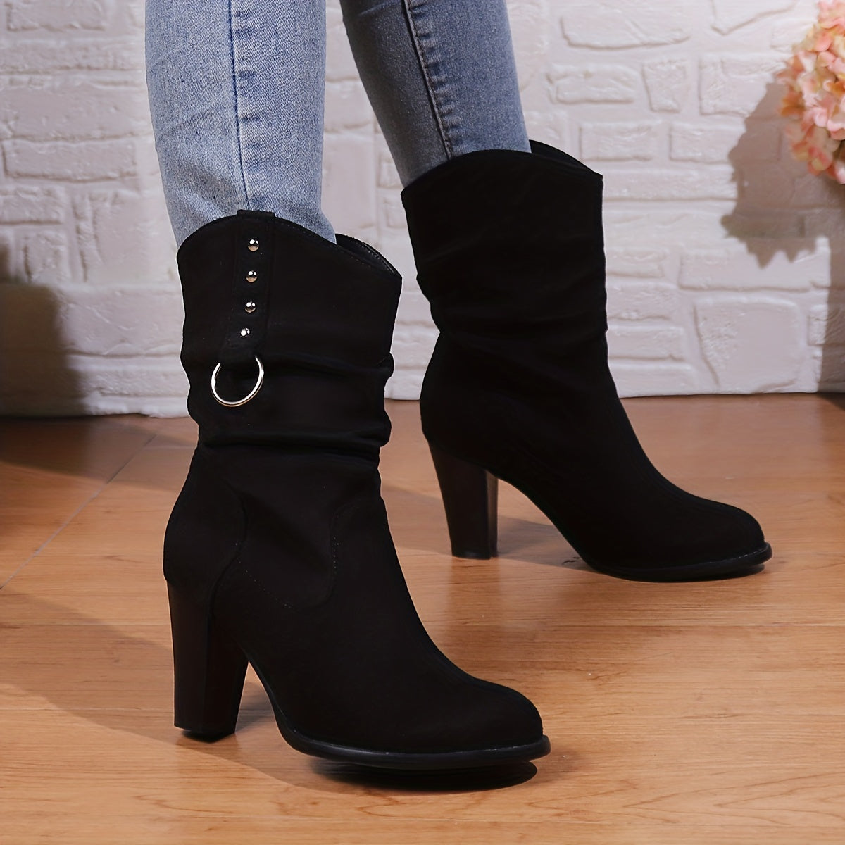 Georgina™ | Slouchy Western Ankle Boots