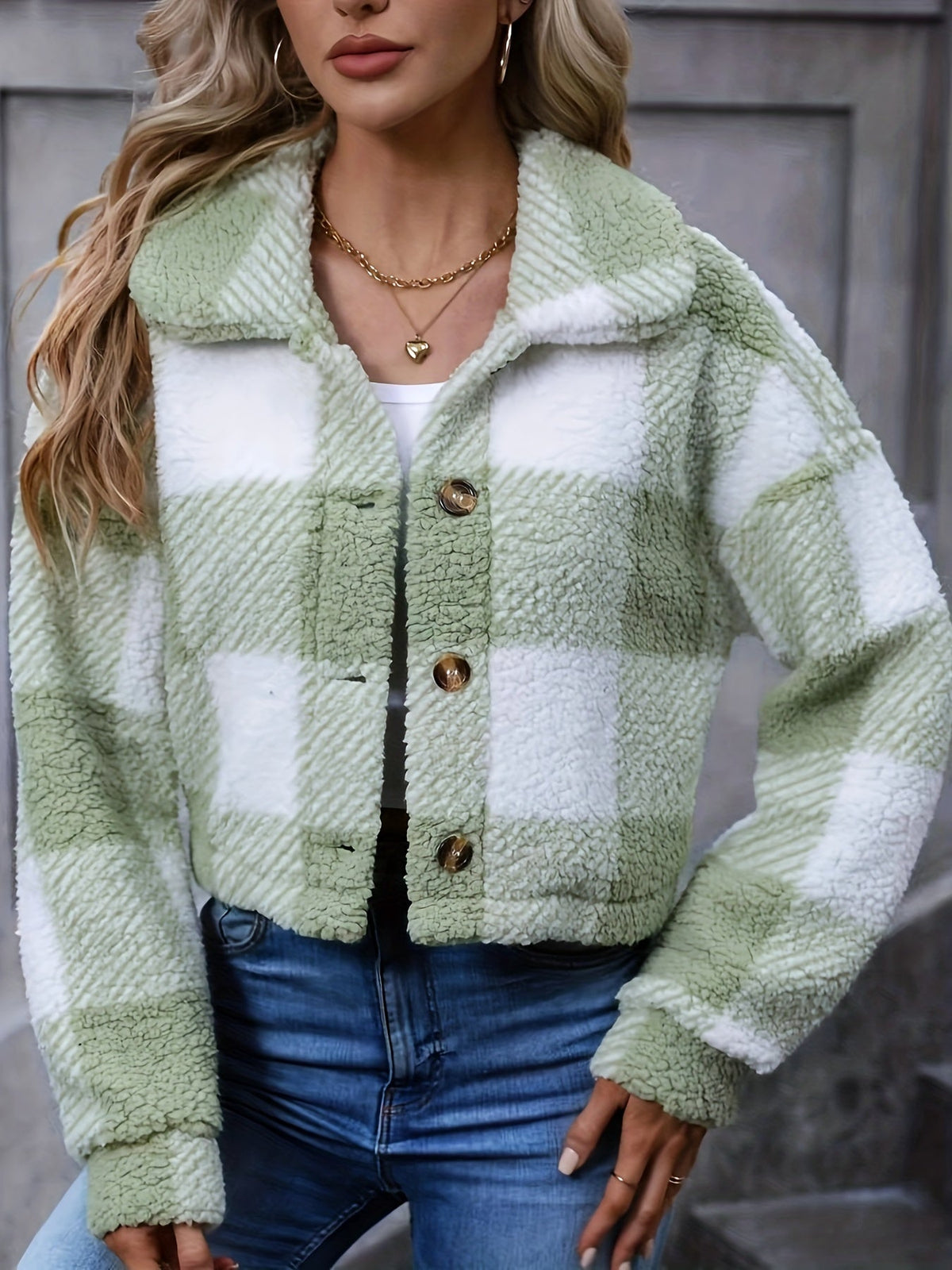 Marnie™ | Cozy Cropped Plaid Jacket