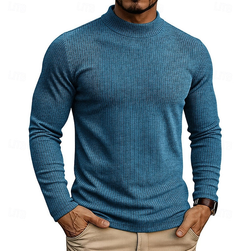 Callahan™ | Ribbed Mock-Neck Top