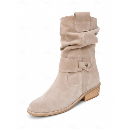 Clemence™ | Slouchy Block-Heel Ankle Boots