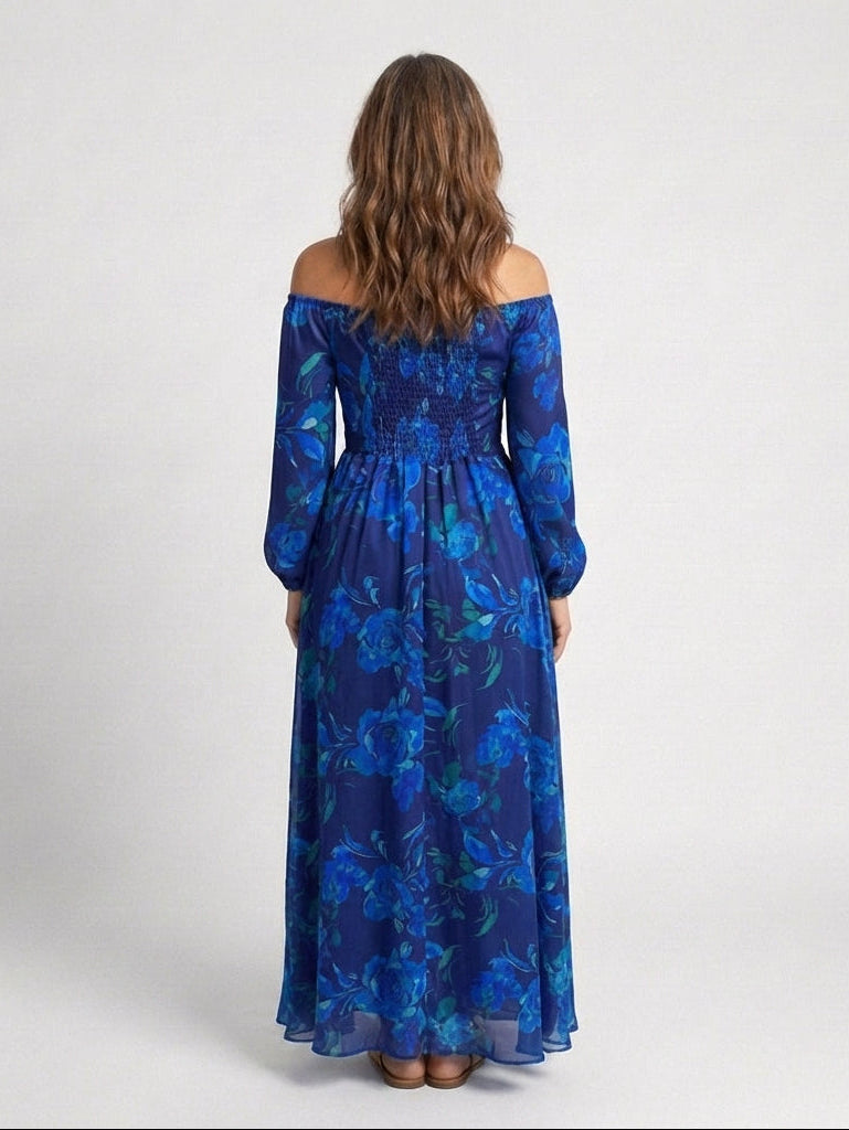 Aspen | Off Shoulder Floral Maxi Dress