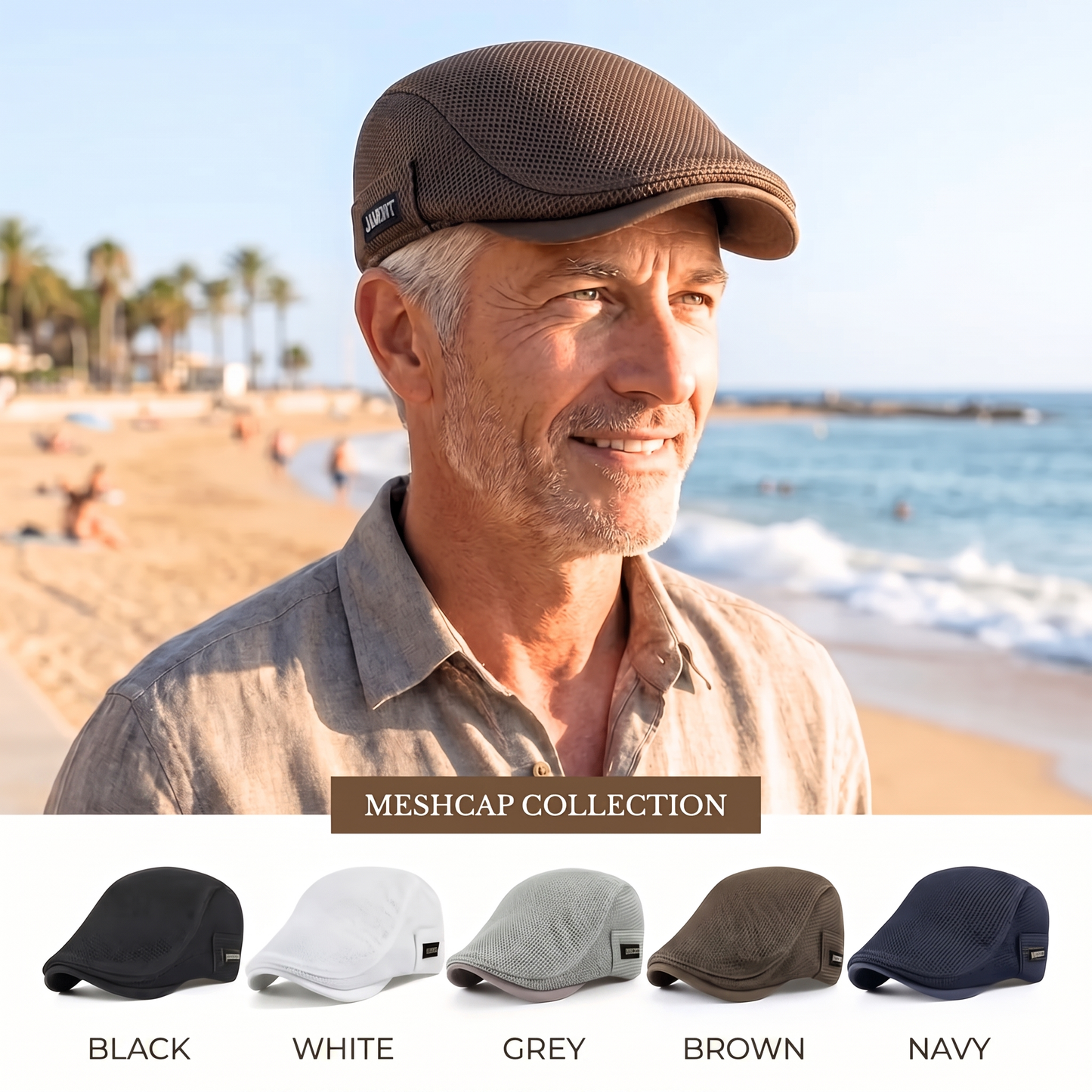 MeshCap | Casual Flat Cap for Men