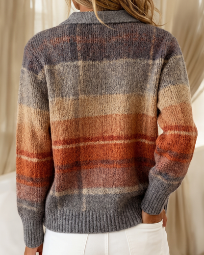 Hazel™ | Plaid Button-Front Knit Cardigan
