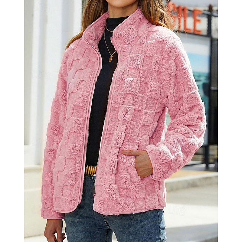 Rosabel™ | Textured Stand-Collar Jacket