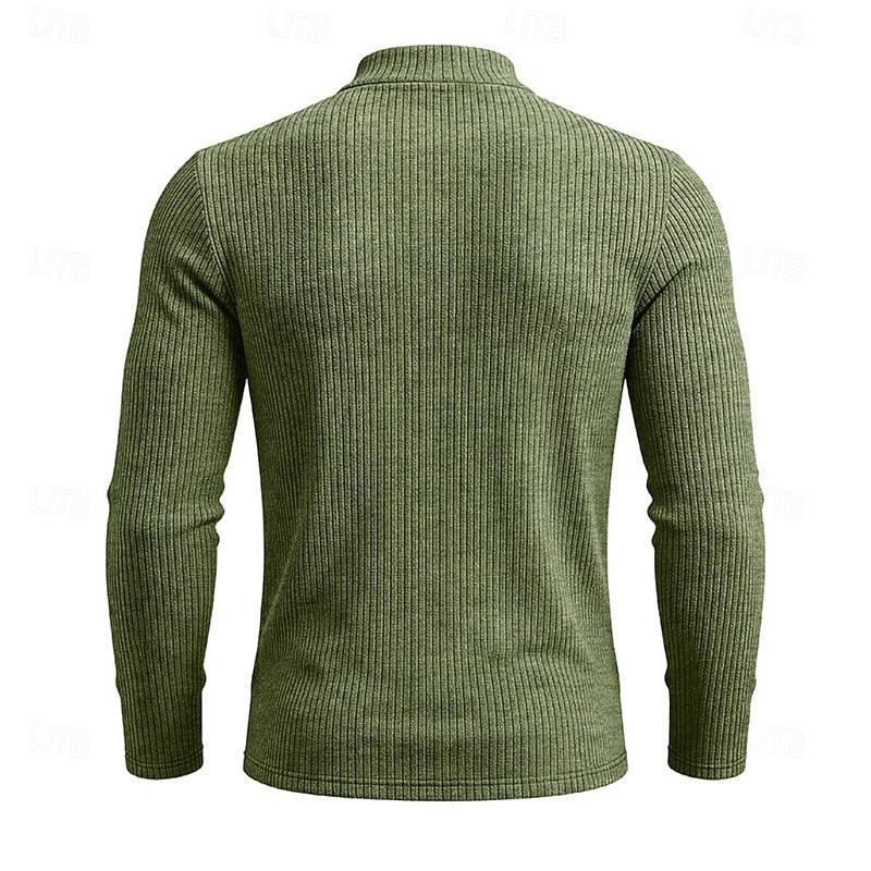 Callahan™ | Ribbed Mock-Neck Top