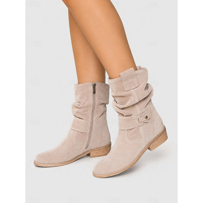 Clemence™ | Slouchy Block-Heel Ankle Boots