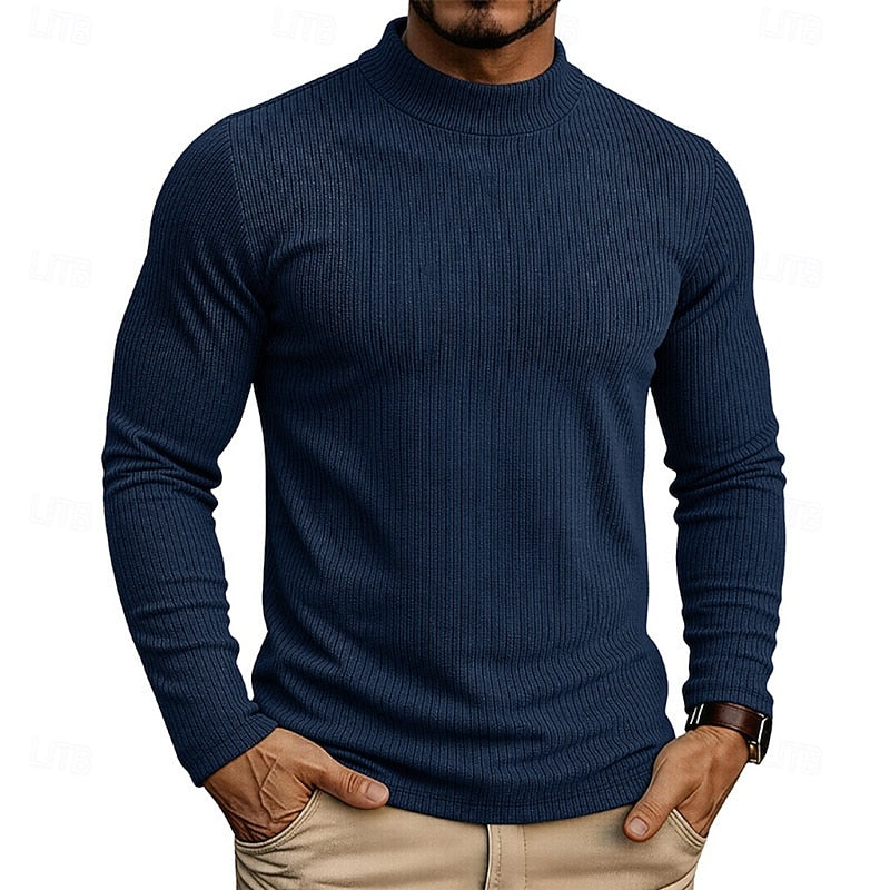 Callahan™ | Ribbed Mock-Neck Top