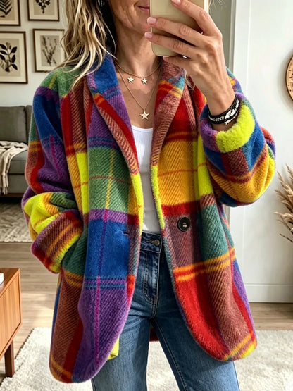 Penelope™ | Cozy Plaid Jacket