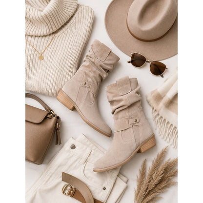 Clemence™ | Slouchy Block-Heel Ankle Boots
