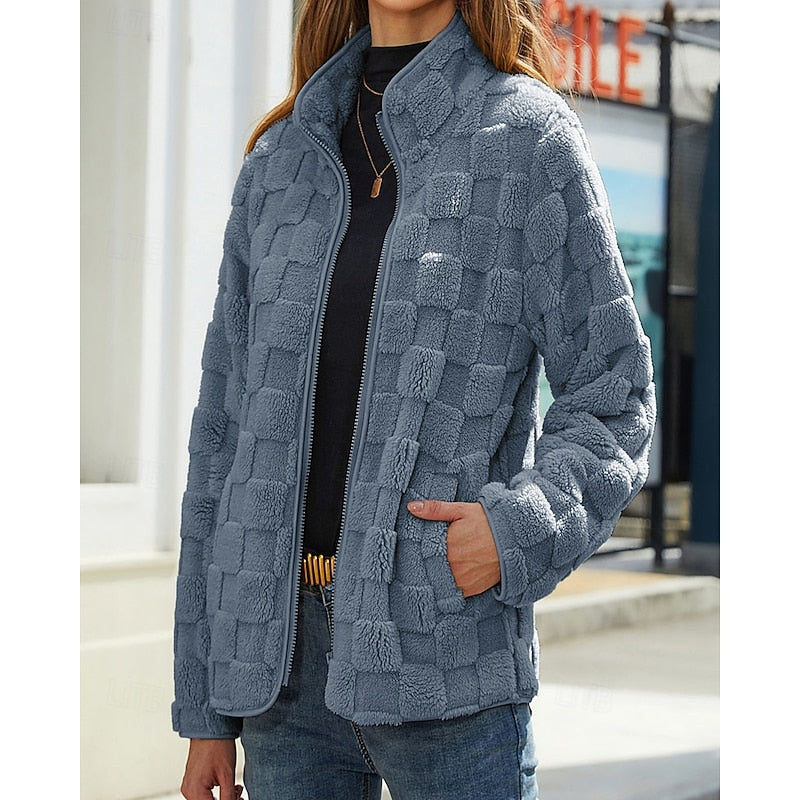 Rosabel™ | Textured Stand-Collar Jacket