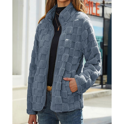 Rosabel™ | Textured Stand-Collar Jacket