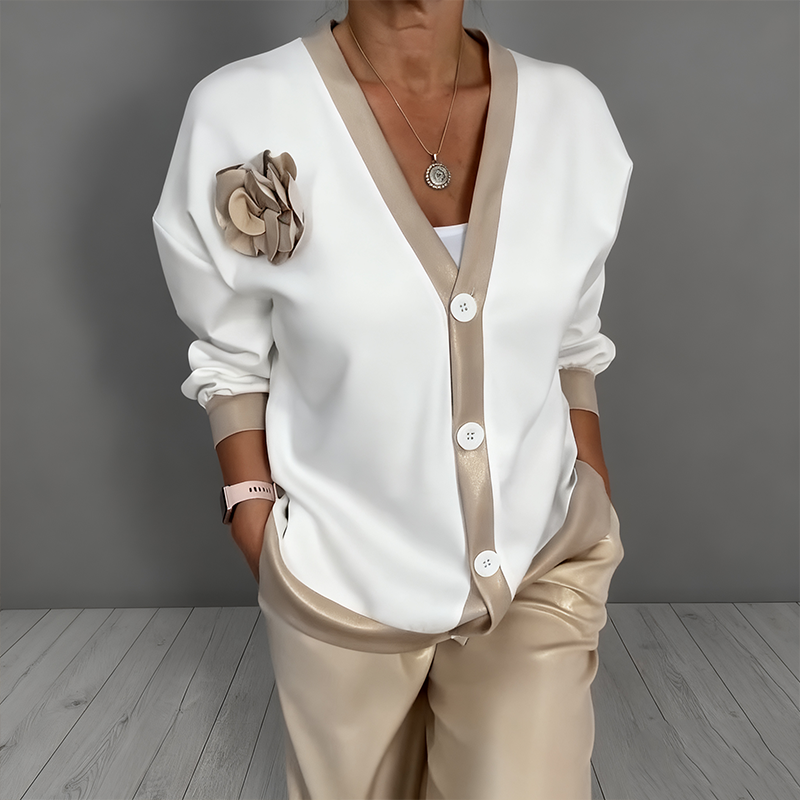Tessa™ | V-Neck Top & High-Waist Pants Set