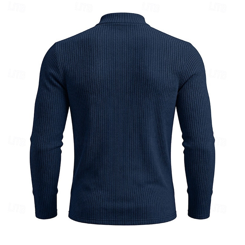 Callahan™ | Ribbed Mock-Neck Top